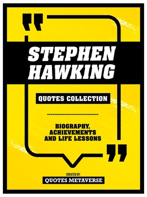 cover image of Stephen Hawking--Quotes Collection